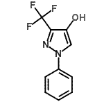 structure of CAS# 119868-24-5, 1-Phenyl-3-(Trifluoromethyl)-1H-Pyrazol-4-Ol;1-Phenyl-3-(trifluoromethyl)-1H-pyrazol-4-ol;1-phenyl-3-(trifluoromethyl)pyrazol-4-ol;MFCD02327419