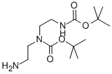结构式 CAS# 120131-72-8, N-(2-氨基乙基)-N-[2-[[(1,1-二甲基乙氧基)羰基]氨基]乙基]-氨基甲酸叔丁酯