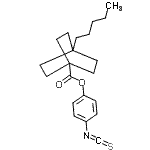 structure of CAS# 121235-90-3, 4-Isothiocyanatophenyl 4-Pentylbicyclo[2.2.2]Octane-1-Carboxylate;4-isothio<wbr>cyanatoph<wbr>enyl 4-pe<wbr>ntylbicyc<wbr>lo[2.2.2]<wbr>octanecar<wbr>boxylate