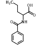 structure of CAS# 121470-62-0, N-Benzoylnorvaline;Benzoyl-L-norvaline;dl-2-Benzamidopentanoic acid;MFCD00190769