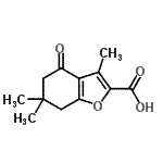 structure of CAS# 121625-80-7, 3,6,6-Trimethyl-4-Oxo-4,5,6,7-Tetrahydro-1-Benzofuran-2-Carboxylic Acid;3,6,6-tri<wbr>methyl-4-<wbr>oxo-4,5,6<wbr>,7-tetrah<wbr>ydrobenzo<wbr>furan-2-c<wbr>arboxylic<wbr> acid;3,6,6-Tri<wbr>methyl-4-<wbr>oxo-4,5,6<wbr>,7-tetrah<wbr>ydro-benz<wbr>ofuran-2-<wbr>carboxyli<wbr>c acid;3,6,6-tri<wbr>methyl-4-<wbr>oxo-5,6,7<wbr>-trihydro<wbr>benzo[1,2<wbr>-b]furan-<wbr>2-carboxy<wbr>lic acid