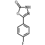 structure of CAS# 121649-18-1, 5-(4-Fluorophenyl)-1,3,4-Oxadiazol-2(3H)-One;5-(4-Fluorophenyl)-1,3,4-oxadiazol-2(3H)-one;5-(4-fluorophenyl)-1,3,4-oxadiazol-2-ol;Isochandalone