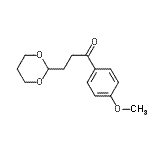 structure of CAS# 121789-38-6, 3-(1,3-Dioxan-2-Yl)-1-(4-Methoxyphenyl)-1-Propanone;3-(1,3-Dioxan-2-yl)-4'-methoxypropiophenone
