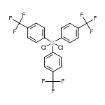 structure of CAS# 121882-75-5, Dichloro-Tris[4-(Trifluoromethyl)Phenyl]Bismuth;dichlorotris[4-(trifluoromethyl)phenyl]-l5-bismuthane;Tris(4-trifluoromethylphenyl)bismuth Dichloride