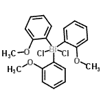 structure of CAS# 121899-81-8, Dichloro[tris(2-methoxyphenyl)]-lambda<sup>5</sup>-bismuthane;Tris(2-methoxyphenyl)bismuth Dichloride