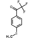 结构式 CAS# 122243-33-8, 2,2,2-三氟-1-[4-(甲硫基)苯基]乙酮