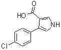 结构式 CAS# 122453-98-9, 4-(4-氯苯基)-1H-吡咯-3-羧酸