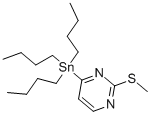 结构式 CAS# 123061-49-4, 2-(甲硫基)-4-(三丁基锡烷基)-嘧啶