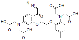 CAS#: 124029-65-8， (E)-1-[4-(Bis(Carboxymethyl)Amino)-2-[2-[2-(Bis(Carboxymethyl)Amino)-5-Methylphenoxy]Ethoxy]Phenyl]-2-Diazonioethenolate
