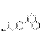 structure of CAS# 124208-72-6, 4-(2-Methoxybenzoyl)Phenyl Acetate;4-Acetoxy-2'-methoxybenzophenone