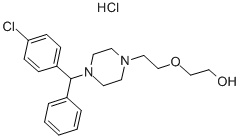 CAS#: 1244-76-4， 2-[2-[4-[(4-Chlorophenyl)Phenylmethyl]Piperazin-1-Yl]Ethoxy]Ethanol Hydrochloride