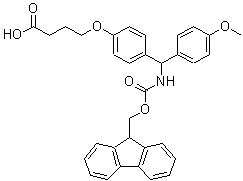 CAS#: 124504-64-9， 4-{4-[{[(9H-Fluoren-9-Ylmethoxy)Carbonyl]Amino}(4-Methoxyphenyl)Methyl]Phenoxy}Butanoic Acid