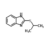 structure of CAS# 124530-70-7, 2-(Isopropylsulfanyl)-1H-Benzimidazole;2-(Isopropylthio)-1H-benzimidazole;2-(isopropylthio)-1H-benzo[d]imidazole;2-(methylethylthio)benzimidazole