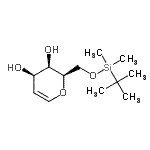 structure of CAS# 124751-19-5, 2,6-Anhydro-5-Deoxy-1-O-[Dimethyl(2-Methyl-2-Propanyl)Silyl]-D-Arabino-Hex-5-Enitol;6-O-(tert-butyldimethylsilyl)-D- Galactal;6-O-(tert-Butyldimethylsilyl)-D-galactal;480738_ALDRICH