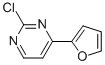 structure of CAS# 124959-28-0, 2-Chloro-4-(2-Furanyl)-Pyrimidine