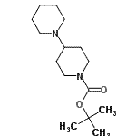 structure of CAS# 125541-12-0, Tert-Butyl 4-(1-Piperidyl)Piperidine-1-Carboxylate;1,4'-Bipiperidinyl-1'-carboxylic acid tert-Butyl ester;MFCD07779459;tert-Butyl 1,4'-bipiperidine-1'-carboxylate