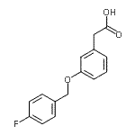 结构式 CAS# 125721-49-5, {3-[(4-氟苄基)氧基]苯基}乙酸