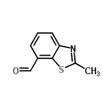 structure of CAS# 125872-43-7, 2-Methyl-1,3-Benzothiazole-7-Carbaldehyde;2-methylbenzo[d]thiazole-7-carbaldehyde