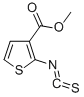 structure of CAS# 126637-07-8, 2-Isothiocyanato-3-Thiophenecarboxylicacid Methyl Ester;2-Isothiocyanato-3-Thiophenecarboxylic Acid Methyl Ester;2-Isothiocyanatothiophene-3-Carboxylic Acid Methyl Ester;8R-1327