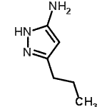 结构式 CAS# 126748-58-1, 3-丙基-1H-吡唑-5-胺