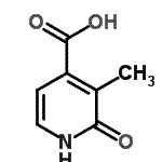 结构式 CAS# 126798-27-4, 3-甲基-2-氧代-1,2-二氢-4-吡啶羧酸