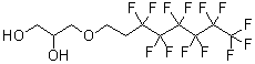 structure of CAS# 126814-93-5, 3-[(3,3,4,4,5,5,6,6,7,7,8,8,8-Tridecafluorooctyl)Oxy]-1,2-Propanediol;3-[(3,3,4<wbr>,4,5,5,6,<wbr>6,7,7,8,8<wbr>,8-TRIDEC<wbr>AFLUOROOC<wbr>TYL)OXY]-<wbr>1,2-PROPA<wbr>NEDIOL