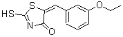 structure of CAS# 127378-24-9, (5E)-5-(3-Ethoxybenzylidene)-2-Sulfanyl-1,3-Thiazol-4(5H)-One;(5E)-5-(3<wbr>-Ethoxybe<wbr>nzylidene<wbr>)-2-merca<wbr>pto-1,3-t<wbr>hiazol-4(<wbr>5H)-one;MFCD04968949