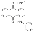 structure of CAS# 12769-16-3, C.I. Solvent Blue 19;1-Anilino-4-(Methylamino)Anthraquinone,  Disperse  Blue  24,  Solvent  Blue  19;ORACET BLUE B FOR MICROSCOPY;C.I. Solvent Blue 19