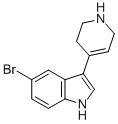 结构式 CAS# 127792-80-7, 5-溴-3-(1,2,3,6-四氢-4-吡啶基)-1H-吲哚