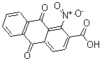 结构式 CAS# 128-67-6, 9,10-二氢-1-硝基-9,10-二氧代-2-蒽羧酸