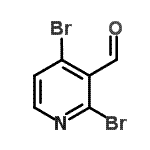 structure of CAS# 128071-91-0, 2,4-Dibromonicotinaldehyde;2,4-Dibromopyridine-3-carboxaldehyde