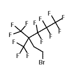 structure of CAS# 128454-91-1, 6-Bromo-1,1,1,2,2,3,3-Heptafluoro-4,4-Bis(Trifluoromethyl)Hexane;1-Bromo-4<wbr>,4,5,5,6,<wbr>6,6-hepta<wbr>fluoro-3,<wbr>3-bis(tri<wbr>fluoromet<wbr>hyl)hexane;3-(Methylsulphonylacetyl)benzotrifluoride;3,3-Bis(trifluoromethyl)-1-bromo-4,4,5,5,6,6,6-heptafluorohexane, >97%