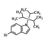 structure of CAS# 128564-66-9, 5-Bromo-1-(Triisopropylsilyl)-1H-Indole;'5-Bromo-1-(triisopropylsilyl)-1H-indole