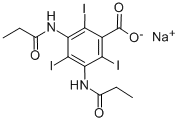 CAS 登录号：129-57-7， 2,4,6-三碘-3,5-二(丙酰氨基)苯甲酸钠