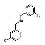 structure of CAS# 129041-31-2, N-(3-Chlorobenzyl)-1-(3-Chlorophenyl)Methanamine;Bis(3-chlorobenzyl)amine;bis[(3-chlorophenyl)methyl]amine;N,N-Bis(3-chlorobenzyl)amine