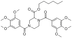 CAS#: 129477-57-2， Hexyl 1,4-Bis(3,4,5-Trimethoxybenzoyl)Piperazine-2-Carboxylate