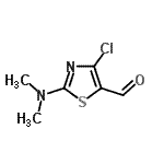 structure of CAS# 129865-54-9, 4-Chloro-2-(Dimethylamino)-1,3-Thiazole-5-Carbaldehyde;4-Chloro-2-dimethylamino-thiazole-5-carbaldehyde;5-thiazolecarboxaldehyde, 4-chloro-2-(dimethylamino);MFCD07852062