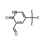 结构式 CAS# 129904-48-9, 2-氧代-5-(三氟甲基)-1,2-二氢-3-吡啶甲醛