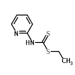 structure of CAS# 13037-05-3, Ethyl 2-Pyridinylcarbamodithioate;2-Pyridyldithiocarbamic Acid Ethyl Ester;2-PYRIDYLDITHIOCARBAMICACIDETHYLESTER;Ethyl 2-Pyridyldithiocarbamate