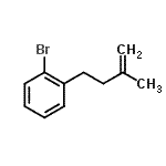 structure of CAS# 130955-17-8, 1-Bromo-2-(3-Methyl-3-Buten-1-Yl)Benzene;1-Bromo-2-(3-methyl-3-butenyl)benzene;2-(3-Methylbut-3-en-1-yl)bromobenzene;4-(2-BROMOPHENYL)-2-METHYL-1-BUTENE