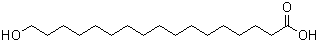 structure of CAS# 13099-34-8, 17-Hydroxyheptadecanoic Acid;[13099-34-8];17-hydroxyheptadecanoic acid;17-hydroxy-heptadecanoic acid