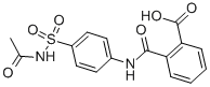 structure of CAS# 131-69-1, 2-[[[4-[(Acetylamino)Sulfonyl]Phenyl]Amino]Carbonyl]-Benzoic Acid;2-[[[4-(Acetylsulfamoyl)Phenyl]Amino]-Oxomethyl]Benzoic Acid;2-[[4-(Ethanoylsulfamoyl)Phenyl]Carbamoyl]Benzoic Acid;Ai3-24457