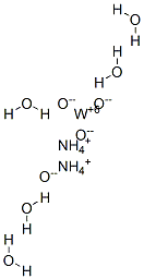 structure of CAS# 1311-93-9, Ammonium Tungstate(W12(Oh)2O4010-) Hydrate (10:1:4);Ammonium Tungsten Oxide Pentahydrate, Puratronic(R), 99.999% (Metals Basis);Ammonium Tungstate Pentahydrate (99.996%-W) PURATREM;AMMONIUM TUNGSTATE PENTAHYDRATE (99.999%-W) PURATREM
