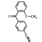 structure of CAS# 131117-90-3, 4-(2-Methoxybenzoyl)Benzonitrile;4-Cyano-2'-methoxybenzophenone