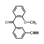 structure of CAS# 131117-96-9, 3-(2-Methoxybenzoyl)Benzonitrile;3-Cyano-2'-methoxybenzophenone