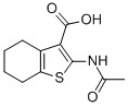 structure of CAS# 13130-43-3, 2-Acetylamino-4,5,6,7-Tetrahydro-Benzo[b]Thiophene-3-Carboxylic Acid;2-Acetamido-4,5,6,7-Tetrahydrobenzothiophene-3-Carboxylate;Zinc00121527
