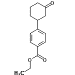 结构式 CAS# 131379-22-1, 乙基4-(3-氧代环己基)苯甲酸酯