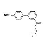 结构式 CAS# 131379-34-5, 乙基4'-氰基-3-联苯羧酸酯