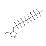 structure of CAS# 131771-31-8, 3-(2,2,3,3,4,4,5,5,6,6,7,7,8,8,9,9,9-Heptadecafluorononyl)-4-(Iodomethyl)Tetrahydrofuran;3-(Iodomethyl)-4-(1H,1H-perfluorononyl)tetrahydrofuran;3-(Iodomethyl)-4-(1H,1H-perfluorononyl)-tetrahydrofuran;Research sample