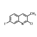 structure of CAS# 132118-48-0, 2-Chloro-7-Fluoro-3-Methylquinoline;2-Chloro-7-fluoro-3-methyl-1-azanaphthalene